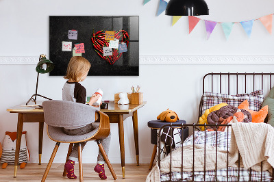 Beschreibbare magnettafel küche Herz aus Paprika