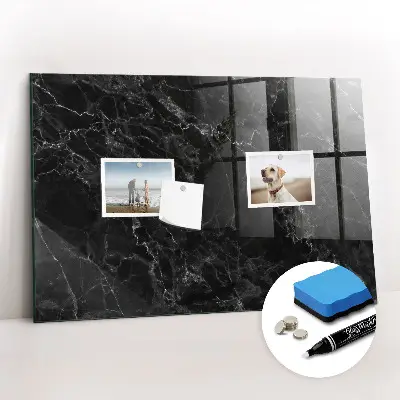 Beschreibbare magnettafel küche Dunkler Marmor