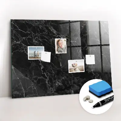 Beschreibbare magnettafel küche Dunkler Marmor