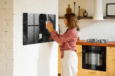 Beschreibbare magnettafel küche Dunkler Marmor
