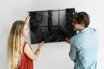Beschreibbare magnettafel küche Dunkler Marmor
