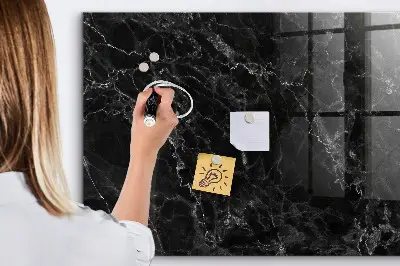 Beschreibbare magnettafel küche Dunkler Marmor