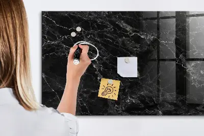 Beschreibbare magnettafel küche Dunkler Marmor