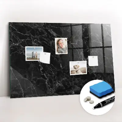 Beschreibbare magnettafel küche Dunkler Marmor
