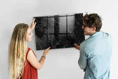 Beschreibbare magnettafel küche Dunkler Marmor