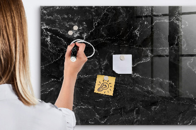 Schreib magnettafel Schwarzer Marmor