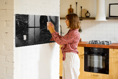 Schreib magnettafel Schwarzer Marmor