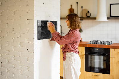 Schreib magnettafel Schwarzer Marmor