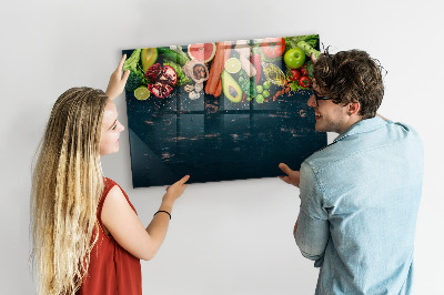 Beschreibbare magnettafel küche Gemüse auf dem Tisch