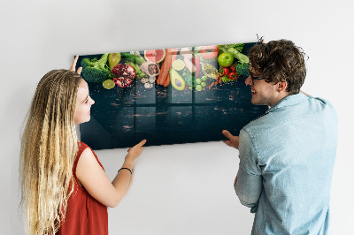 Beschreibbare magnettafel küche Gemüse auf dem Tisch