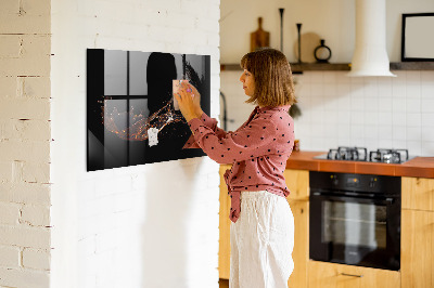 Magnetische, trocken abwischbare Tafel Verschüttetes Getränk