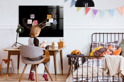 Magnetische, trocken abwischbare Tafel Verschüttetes Getränk