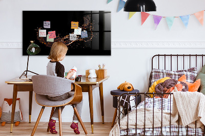 Magnetische, trocken abwischbare Tafel Verschüttetes Getränk