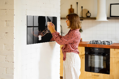 Magnetische, trocken abwischbare Tafel Verschüttetes Getränk