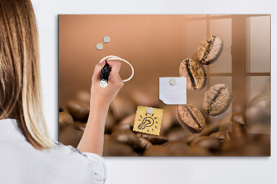 Magnettafel mit Magneten Kaffeebohnen