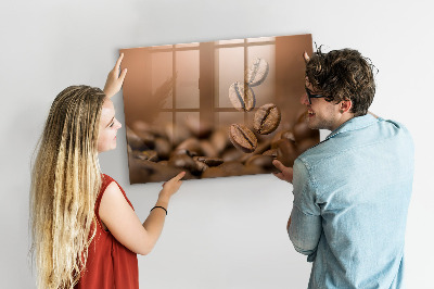 Magnettafel mit Magneten Kaffeebohnen