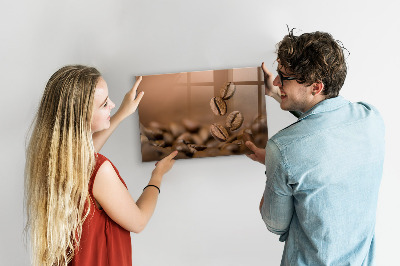 Magnettafel mit Magneten Kaffeebohnen