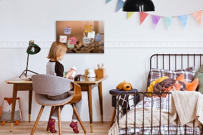 Magnettafel mit Magneten Kaffeebohnen