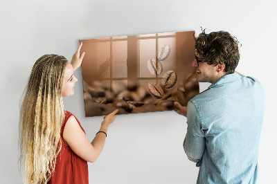 Magnettafel mit Magneten Kaffeebohnen