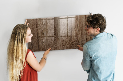 Schreib magnettafel Dunkles Holz