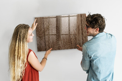 Schreib magnettafel Dunkles Holz