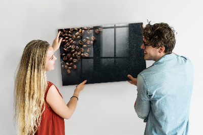 Magnetische Glastafel Kaffeebohnen