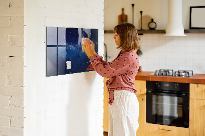 Magnetische, trocken abwischbare Tafel Dunkle Himmelssterne