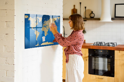 Beschreibbare magnettafel küche Länder der Welt