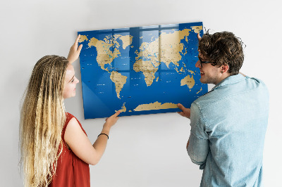 Beschreibbare magnettafel küche Länder der Welt