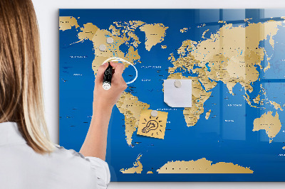 Beschreibbare magnettafel küche Länder der Welt