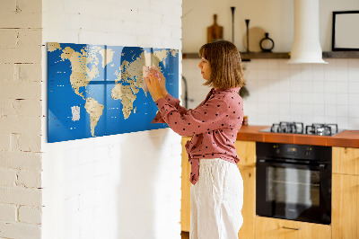 Beschreibbare magnettafel küche Länder der Welt