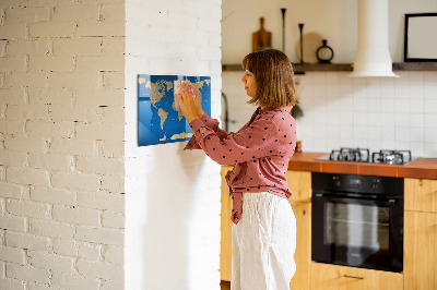 Beschreibbare magnettafel küche Länder der Welt