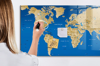 Beschreibbare magnettafel küche Länder der Welt