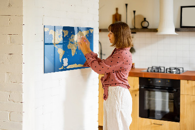 Beschreibbare magnettafel küche Länder der Welt