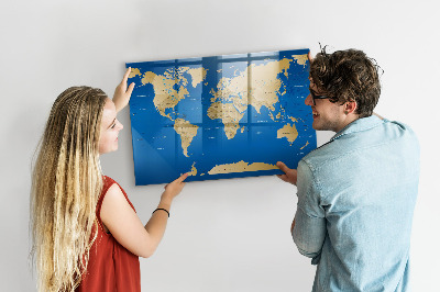 Beschreibbare magnettafel küche Länder der Welt