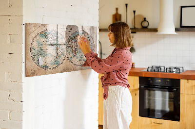 Magnetische, trocken abwischbare Tafel Weltkugelkarte