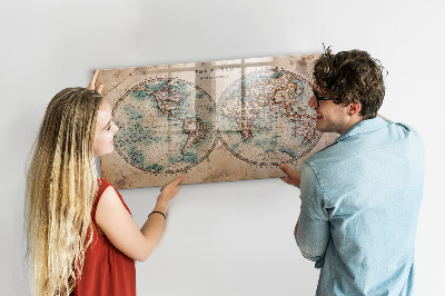 Schreib magnettafel Weltkugelkarte