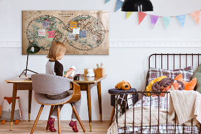 Magnetische, trocken abwischbare Tafel Weltkugelkarte