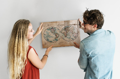 Schreib magnettafel Weltkugelkarte