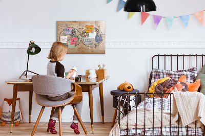 Magnetische, trocken abwischbare Tafel Weltkugelkarte