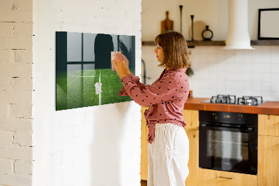 Magnettafel mit Magneten Fußballplatz