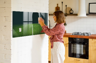 Magnettafel mit Magneten Fußballplatz