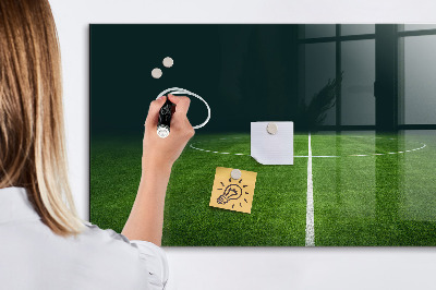 Beschreibbare magnettafel küche Fußballplatz