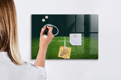 Beschreibbare magnettafel küche Fußballplatz