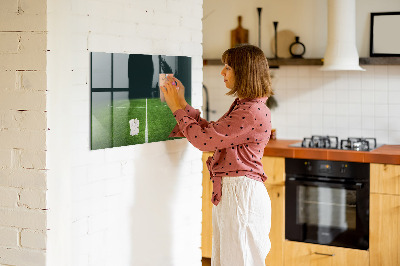 Beschreibbare magnettafel küche Fußballplatz
