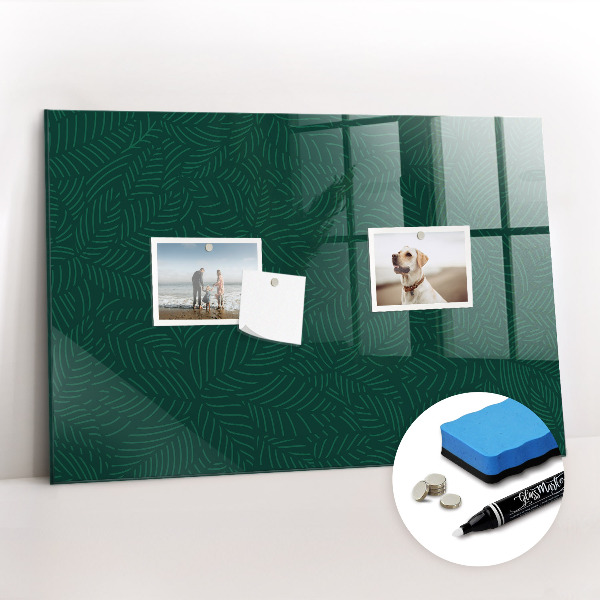 Schreib magnettafel Blättermuster