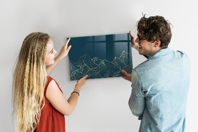 Schreib magnettafel Skizze der Berge