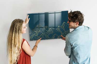 Schreib magnettafel Skizze der Berge