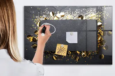 Schreib magnettafel Goldenes Konfetti