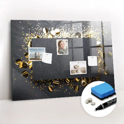 Schreib magnettafel Goldenes Konfetti